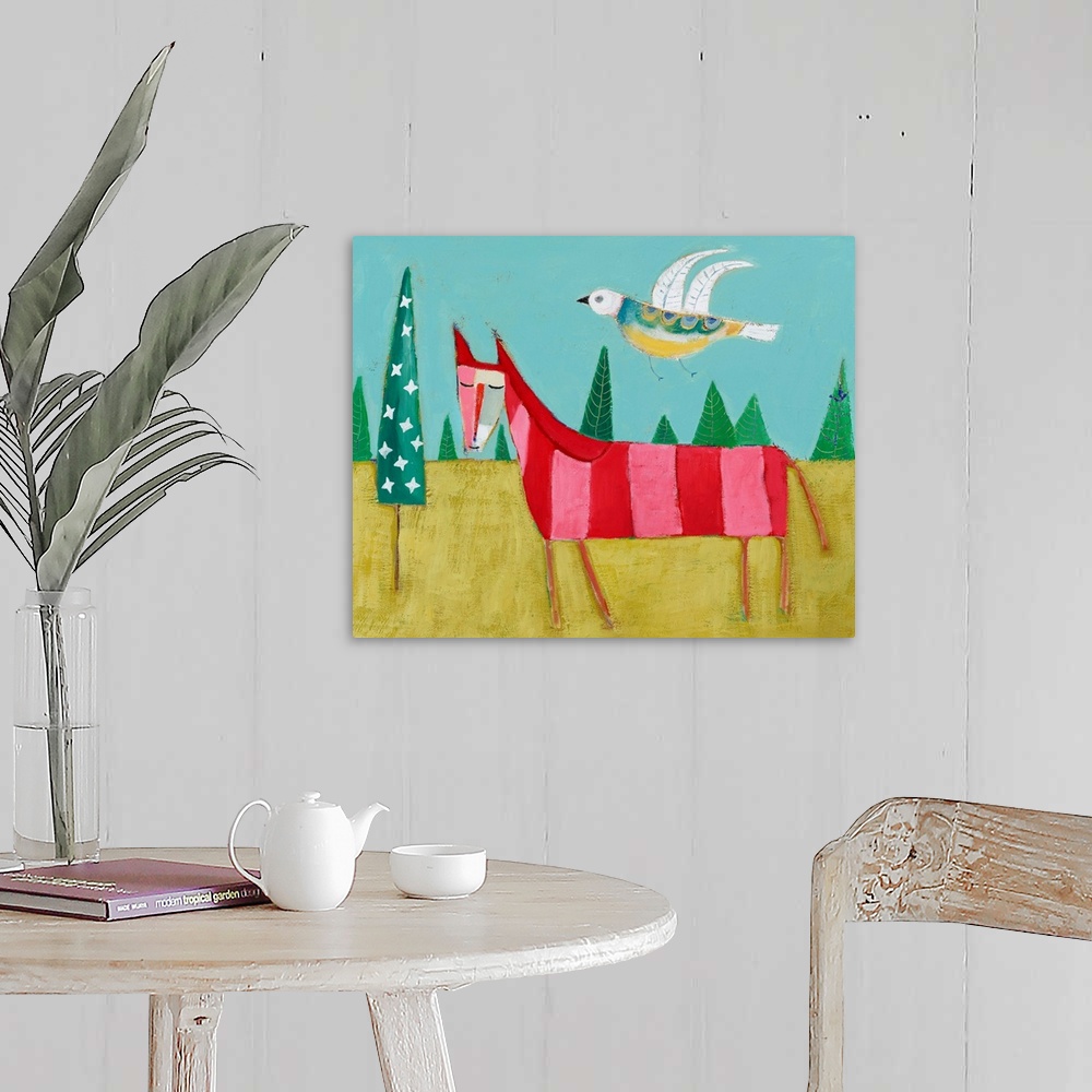 A farmhouse room featuring Candyland Horse