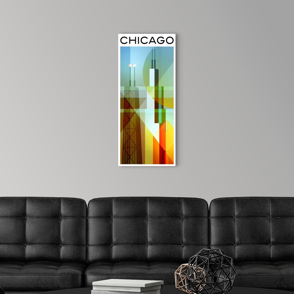 A modern room featuring Chicago 2