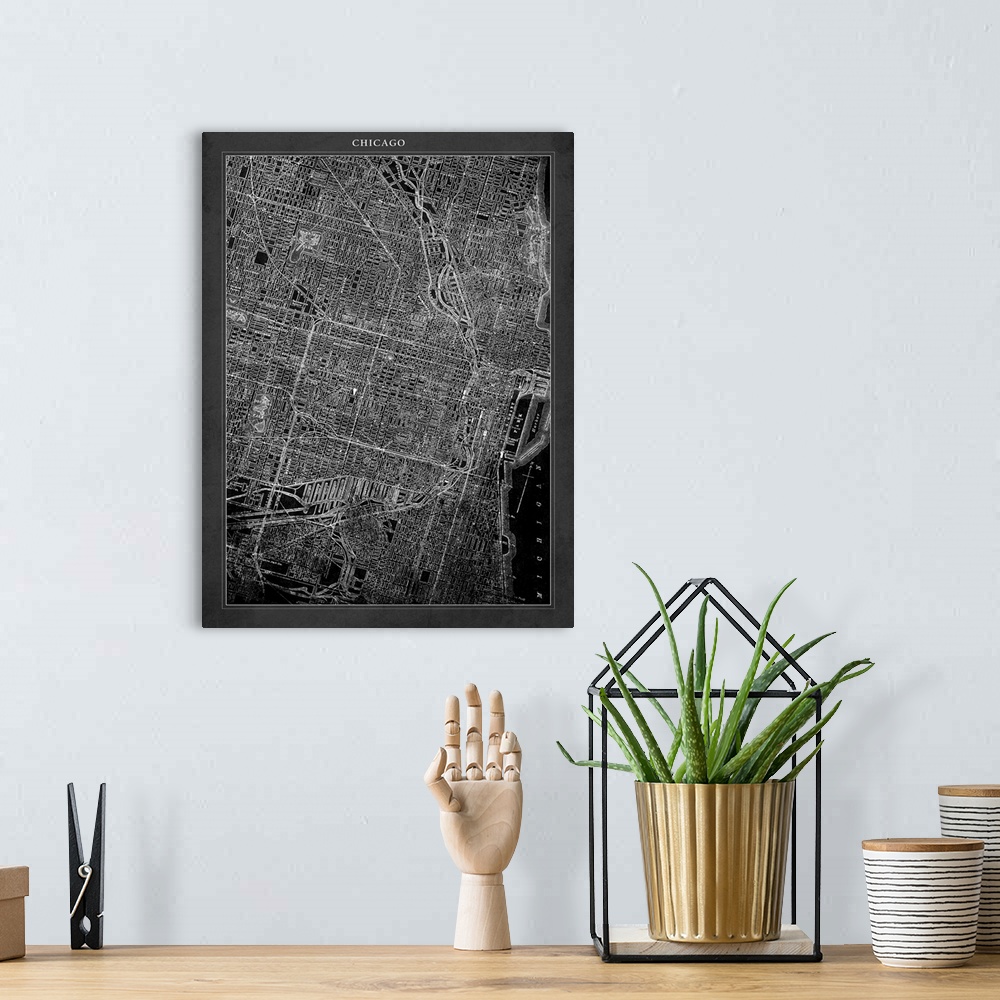 A bohemian room featuring Chicago Map