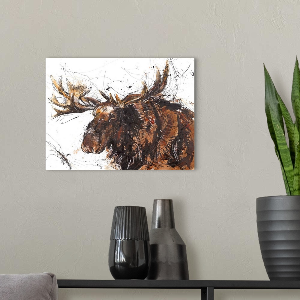 A modern room featuring Chocolate Moose