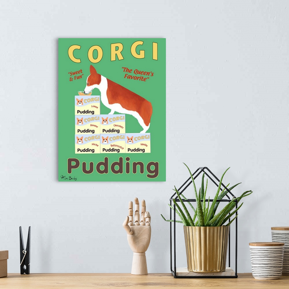 A bohemian room featuring Corgi Pudding