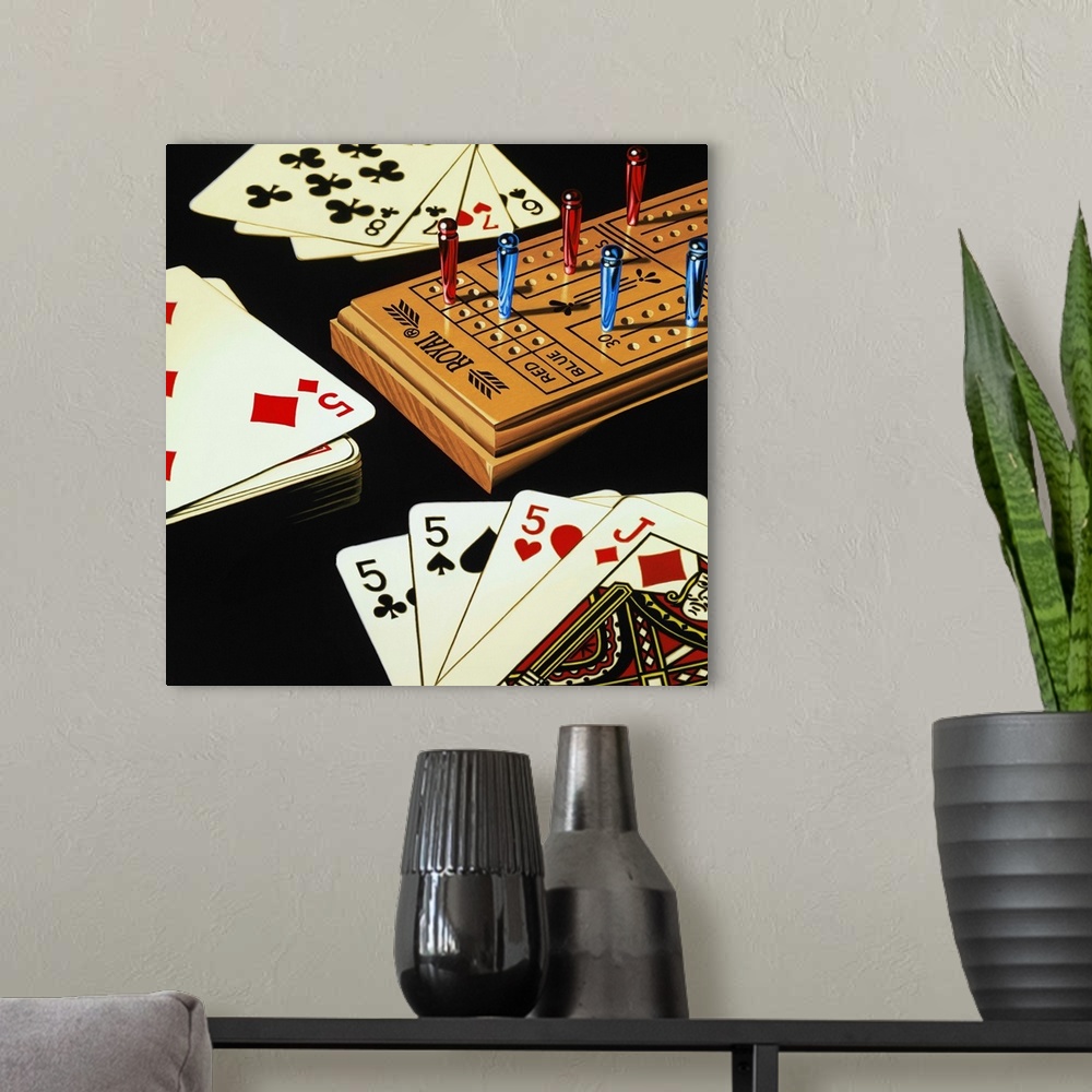 A modern room featuring Cribbage