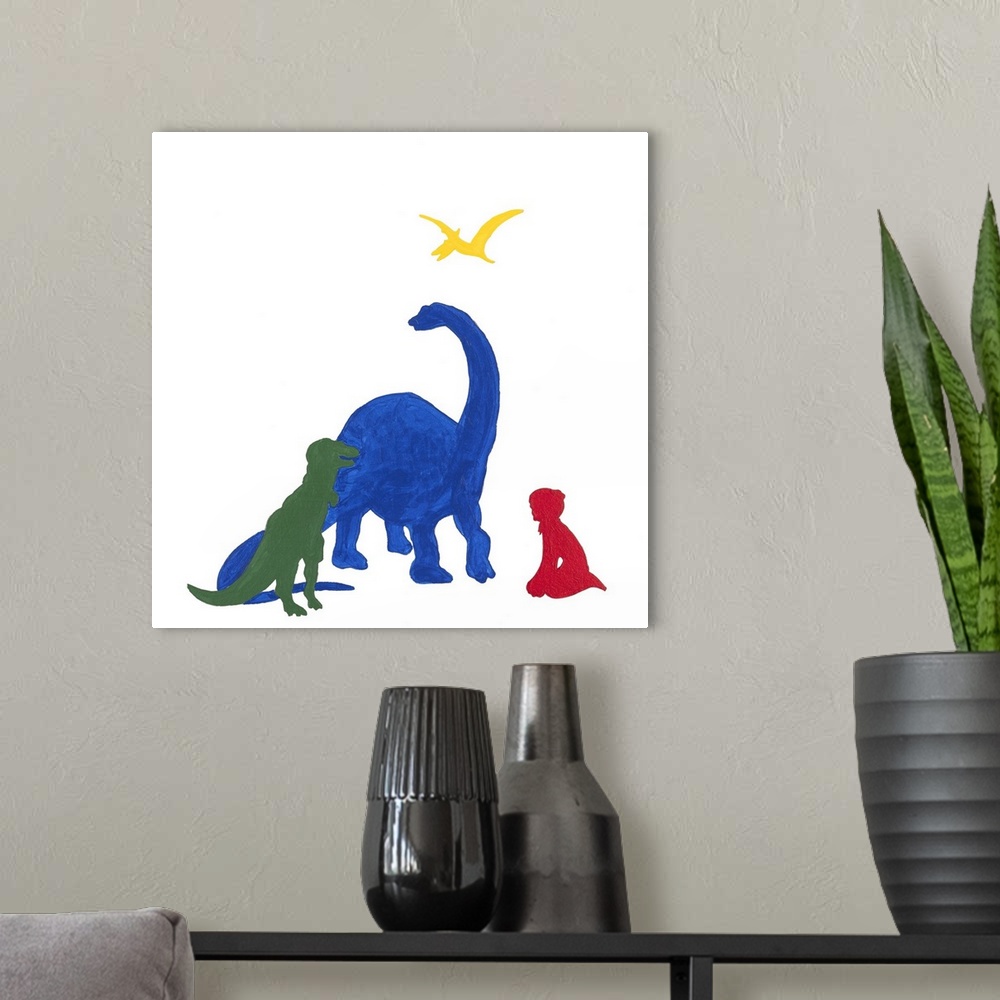 A modern room featuring Dinosaur Dreaming