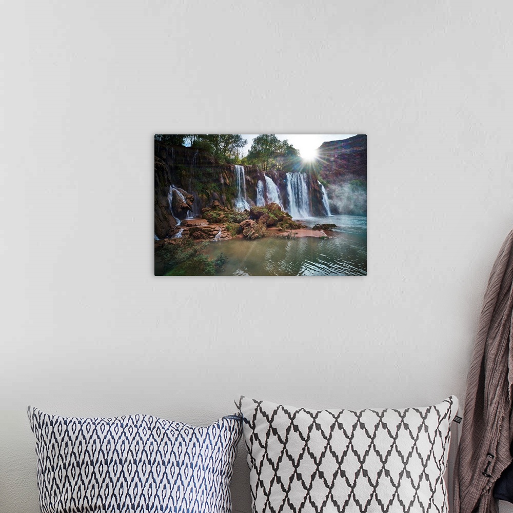A bohemian room featuring Falls Paradise