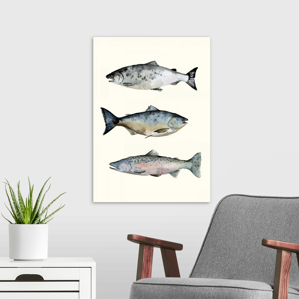 A modern room featuring Fish Grouping 3