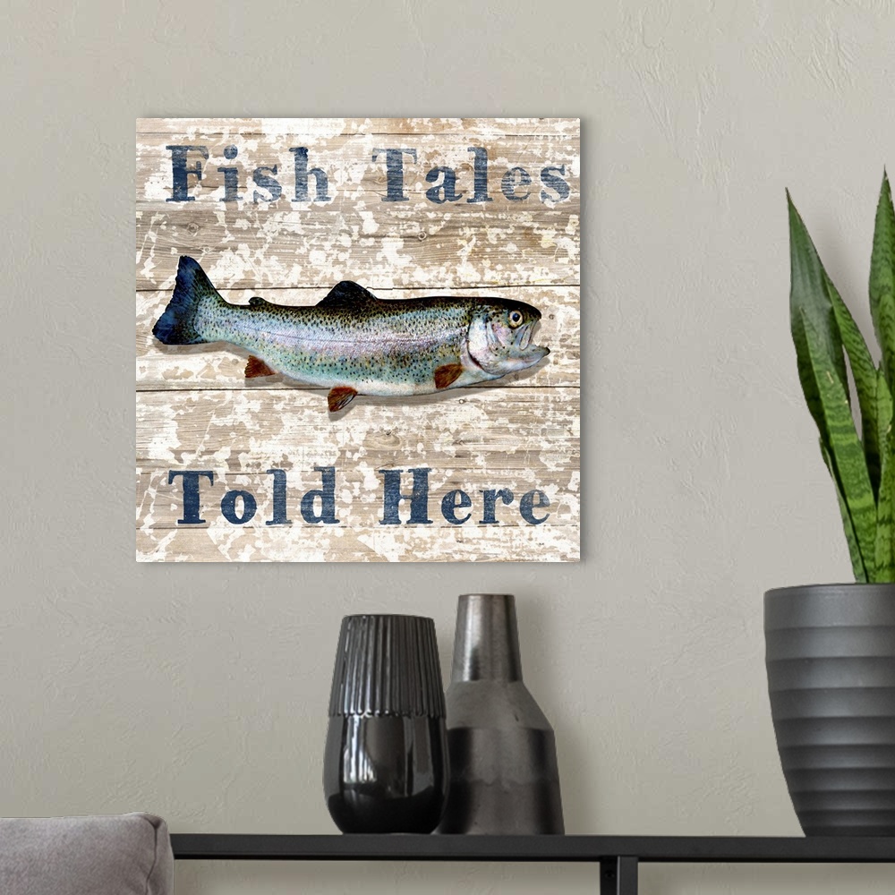 A modern room featuring Fish Tales