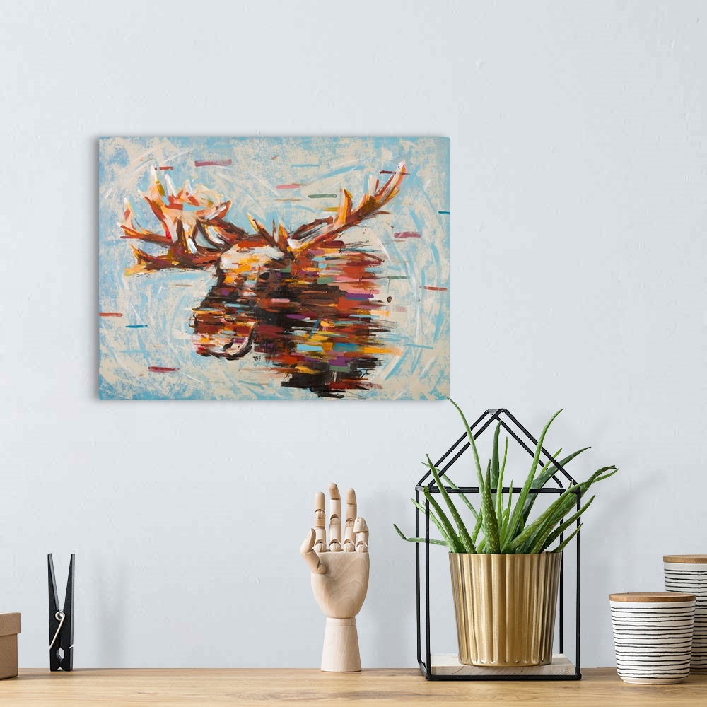 A bohemian room featuring Fractal Moose