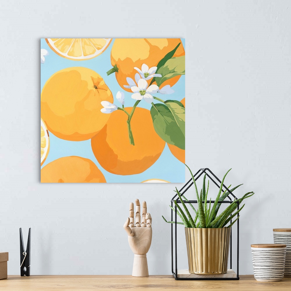 A bohemian room featuring Fresh Oranges