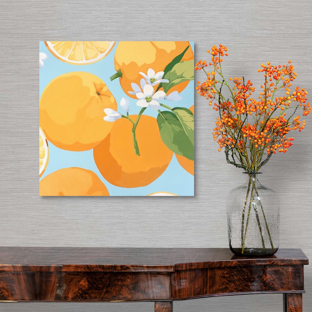 A traditional room featuring Fresh Oranges