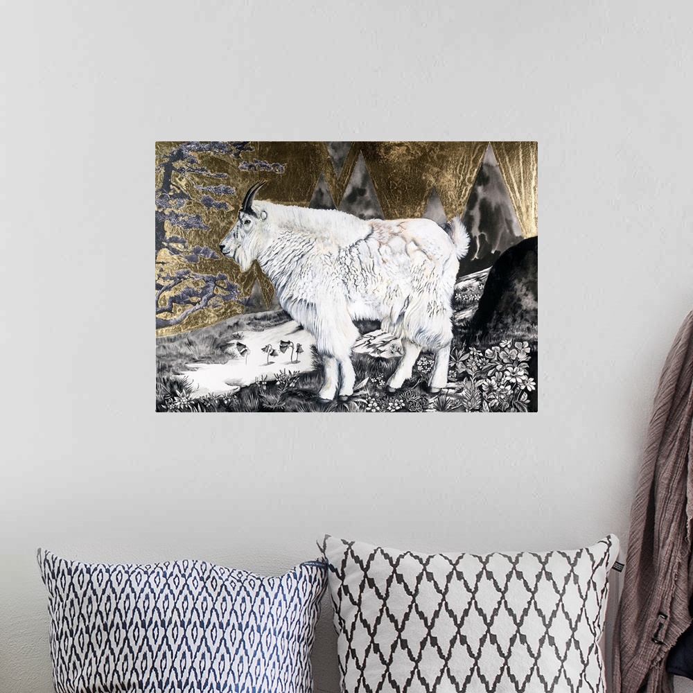 A bohemian room featuring Goat