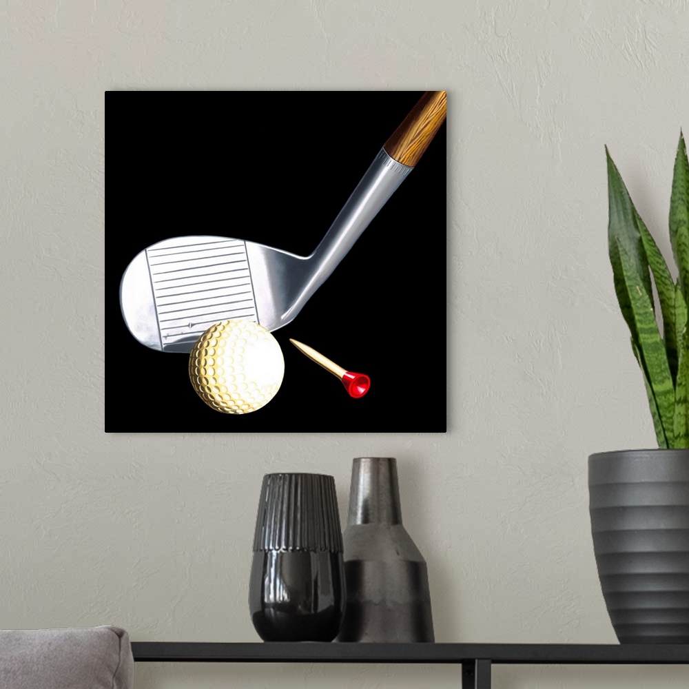 A modern room featuring Golf