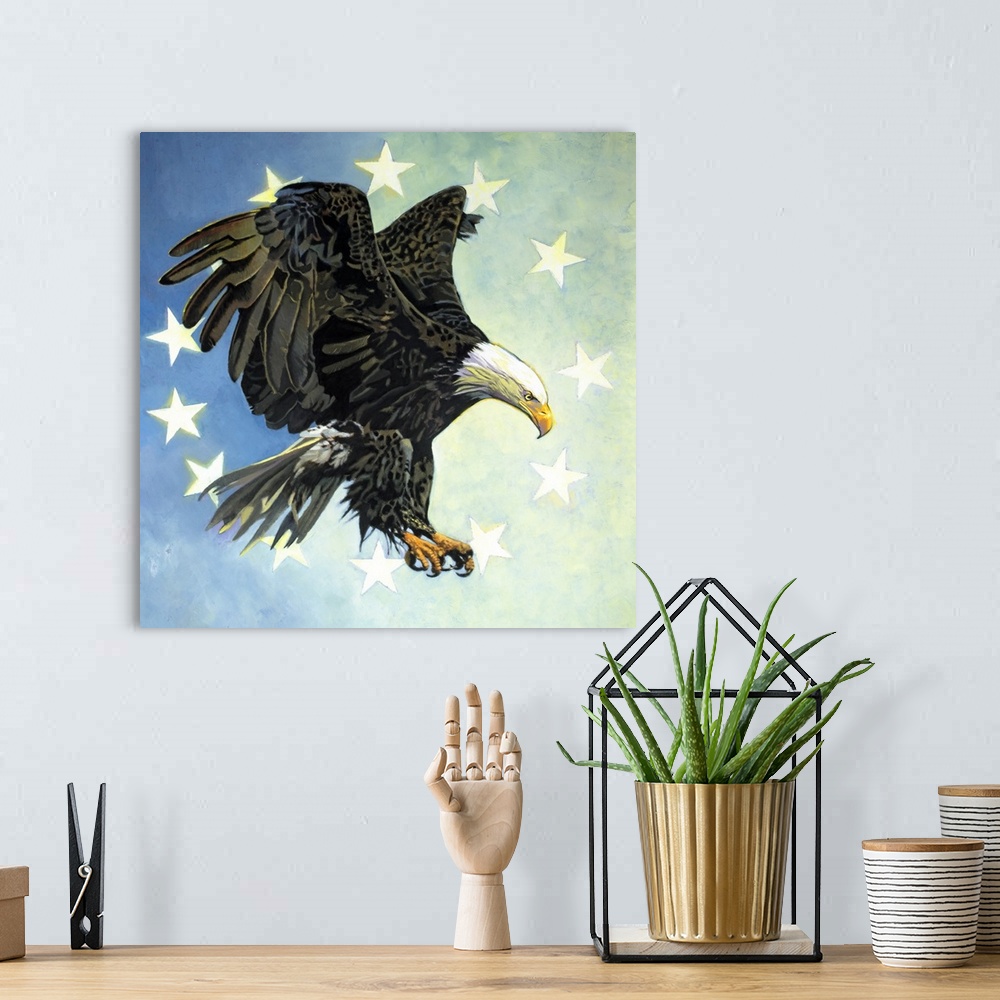 A bohemian room featuring Great Bald Eagle