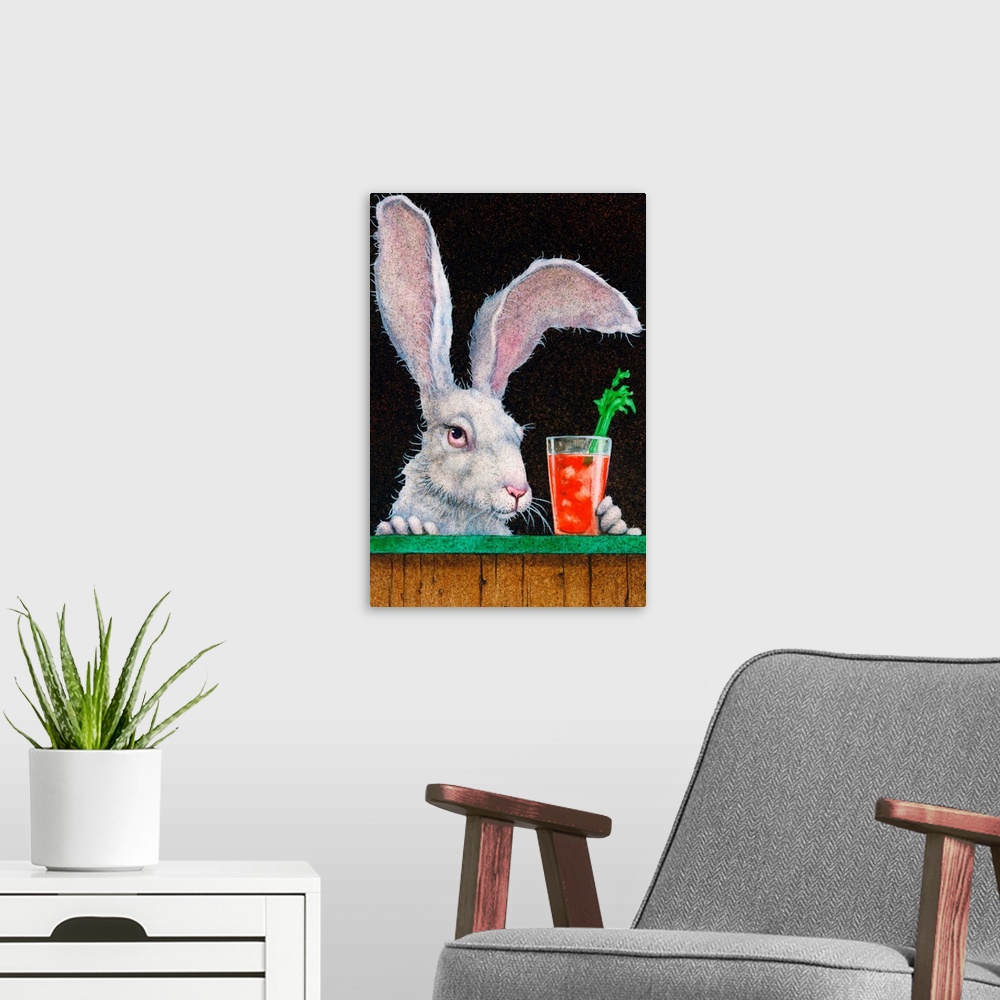 A modern room featuring Hare of the Dog