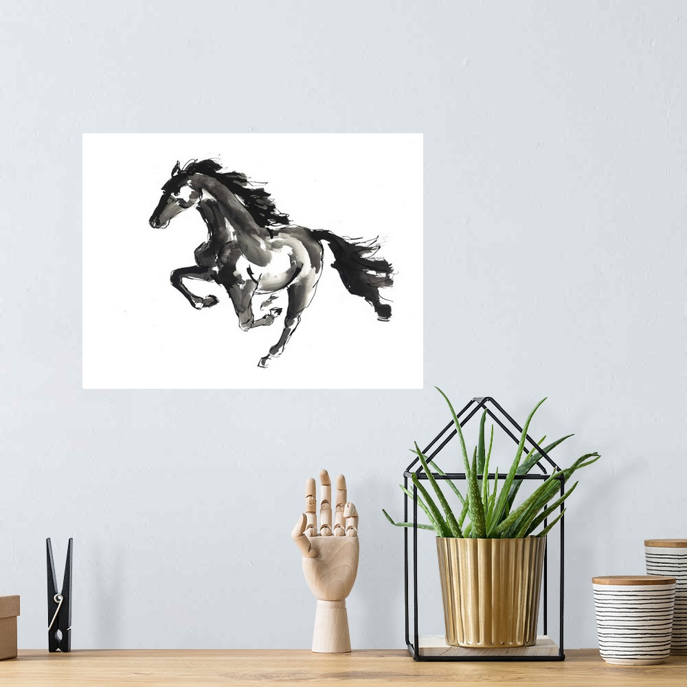 A bohemian room featuring Horse HI