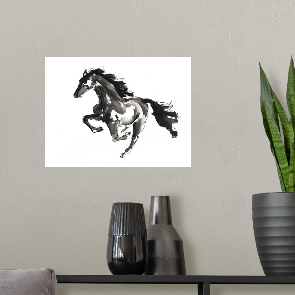 A modern room featuring Horse HI