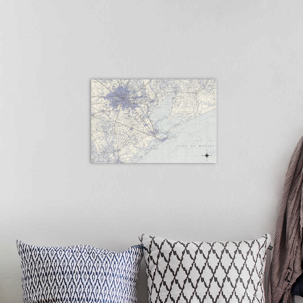 A bohemian room featuring Houston Map B