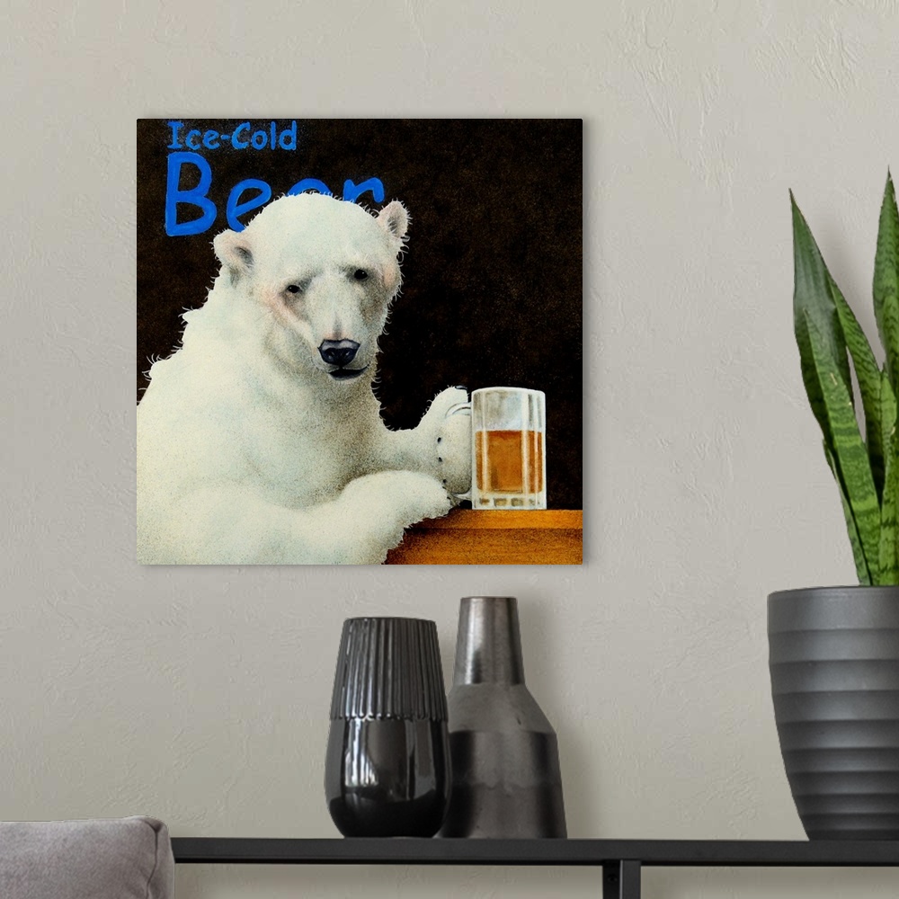 A modern room featuring Ice-cold Bear