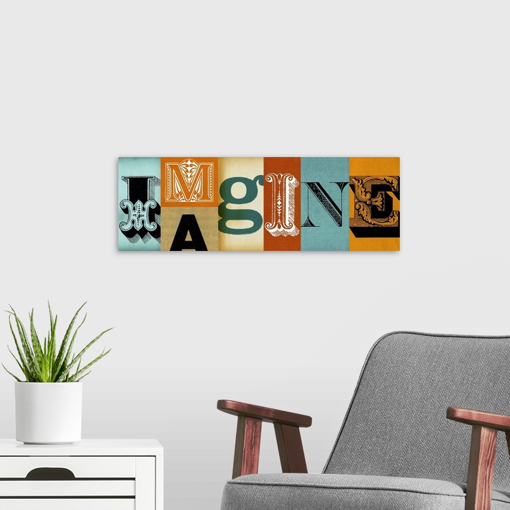 A modern room featuring Imagine- type