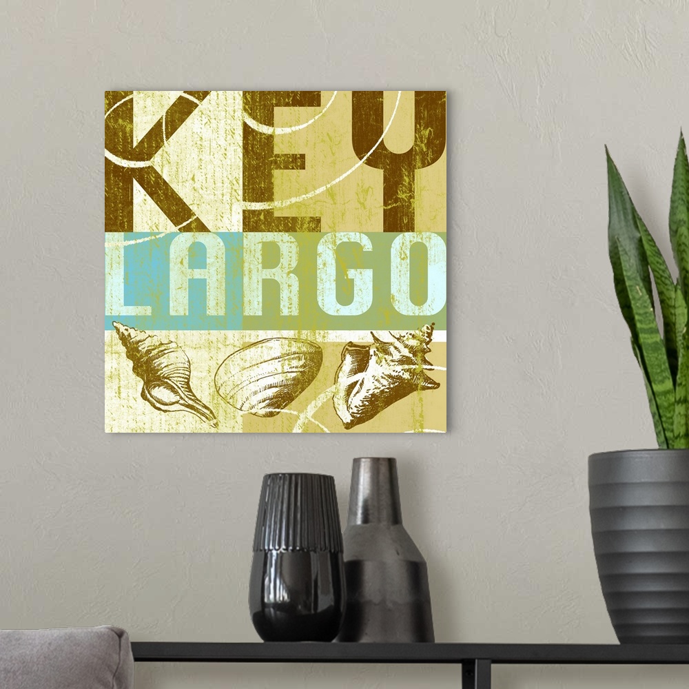 A modern room featuring Key Largo