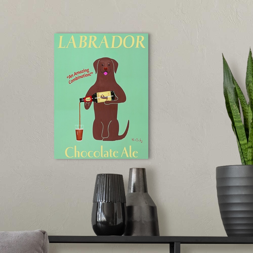 A modern room featuring Lab Chocolate Ale
