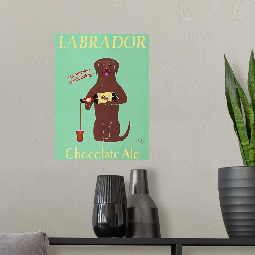 A modern room featuring Lab Chocolate Ale