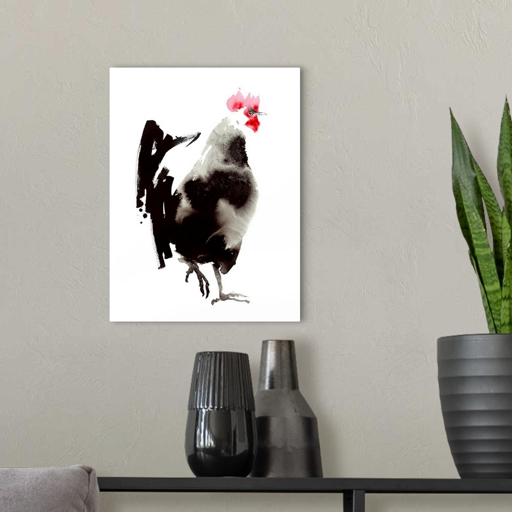 A modern room featuring Little Red Rooster 1