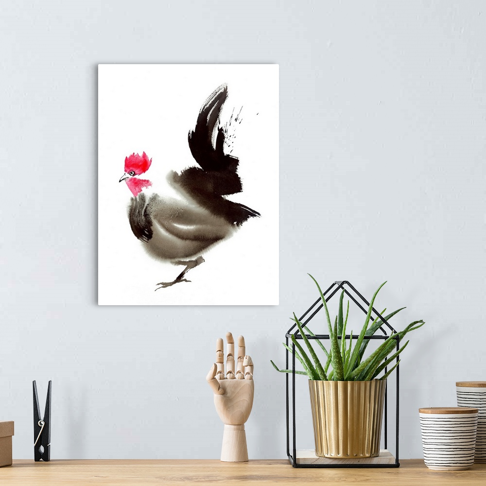 A bohemian room featuring Little Red Rooster 2