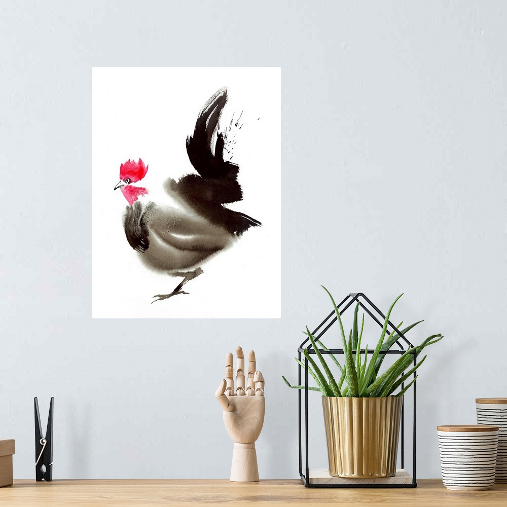 A bohemian room featuring Little Red Rooster 2