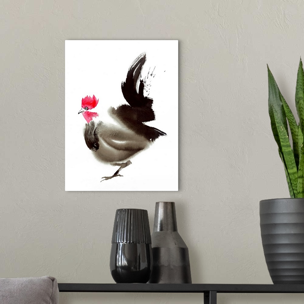 A modern room featuring Little Red Rooster 2