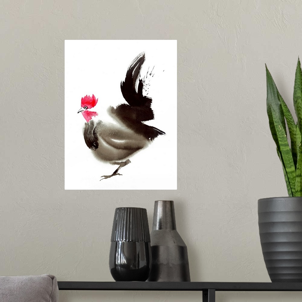 A modern room featuring Little Red Rooster 2