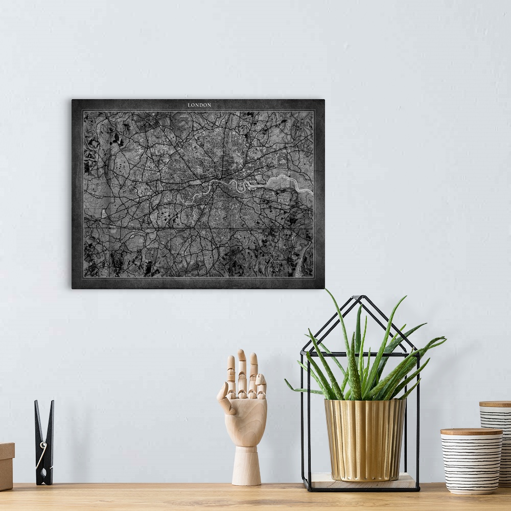 A bohemian room featuring London Map