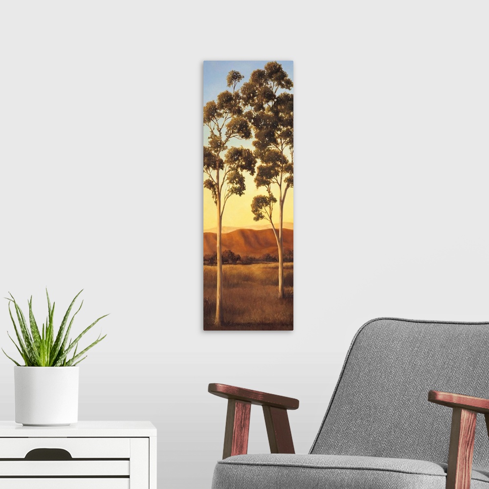 A modern room featuring Lonely Eucalyptus II