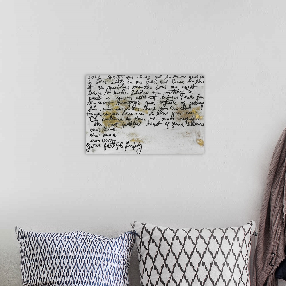 A bohemian room featuring Love Letters 2