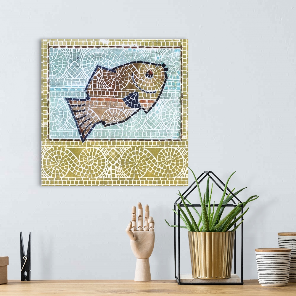 A bohemian room featuring Mosaic Fish