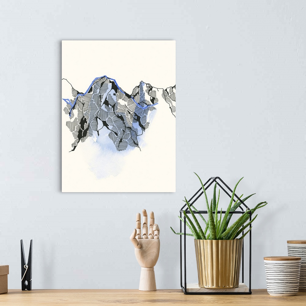 A bohemian room featuring Mountain Abstract 4