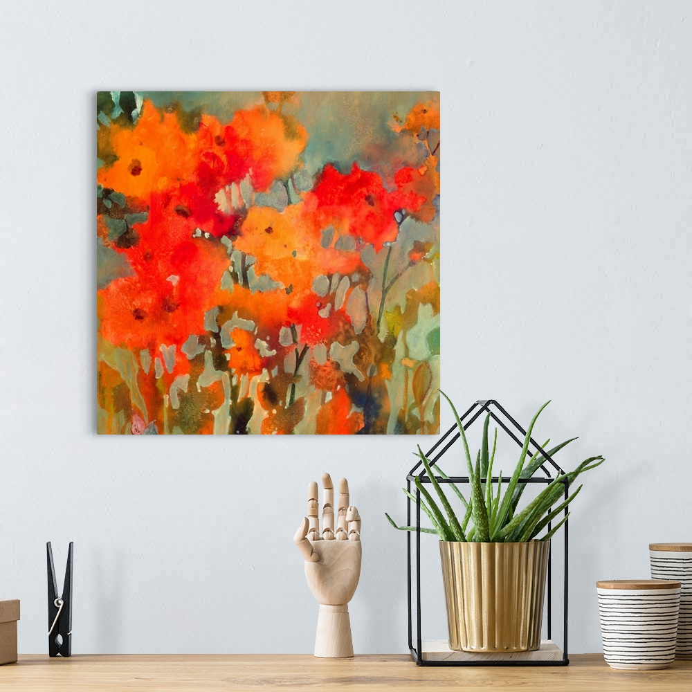 A bohemian room featuring Orange Flower