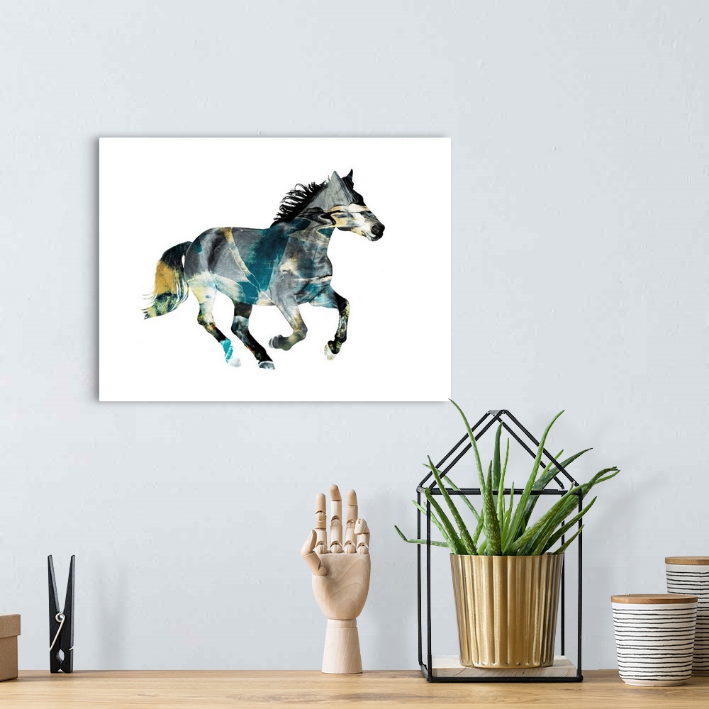 A bohemian room featuring Painted Horses A