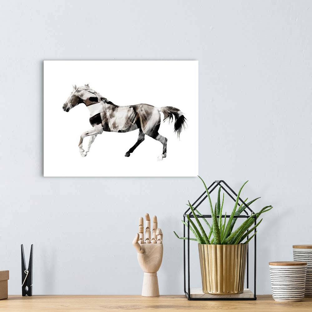 A bohemian room featuring Painted Horses D