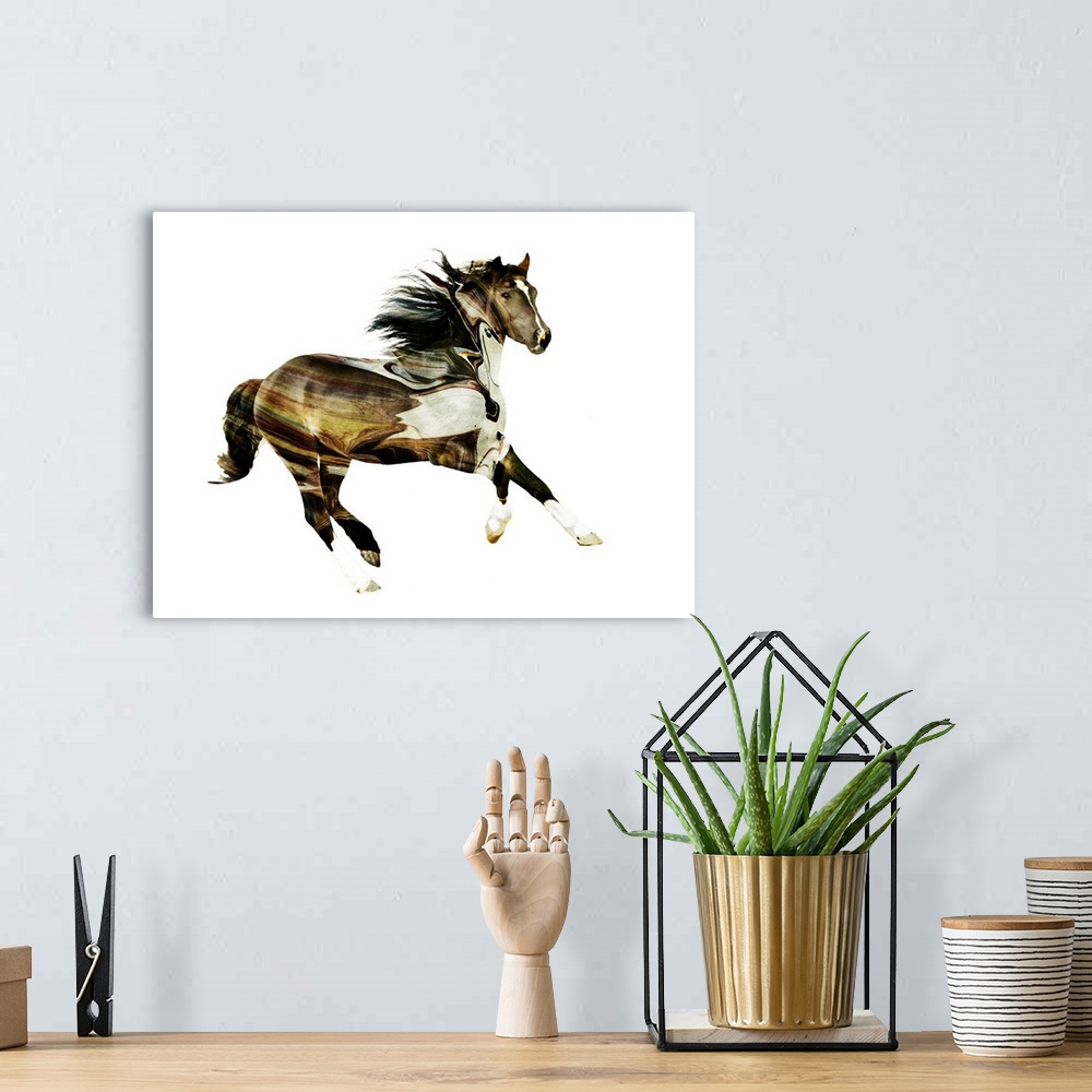 A bohemian room featuring Painted Horses E