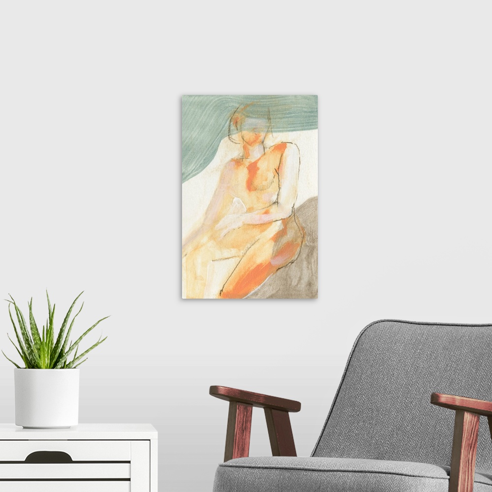 A modern room featuring Pale Nude 7