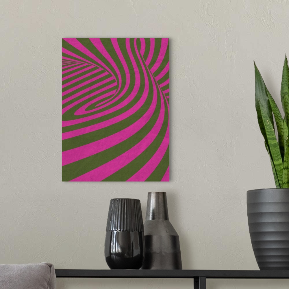 A modern room featuring Pink Swirls D
