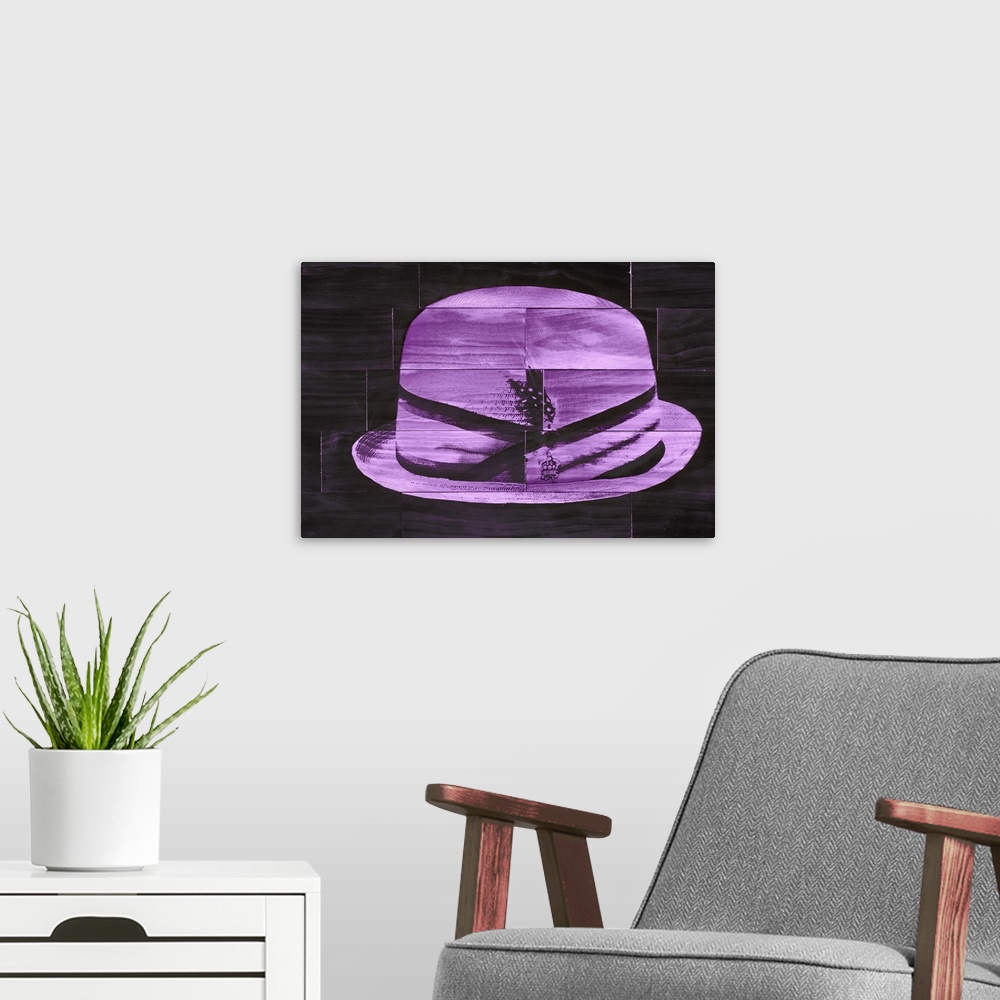 A modern room featuring Pork Pie - Purple
