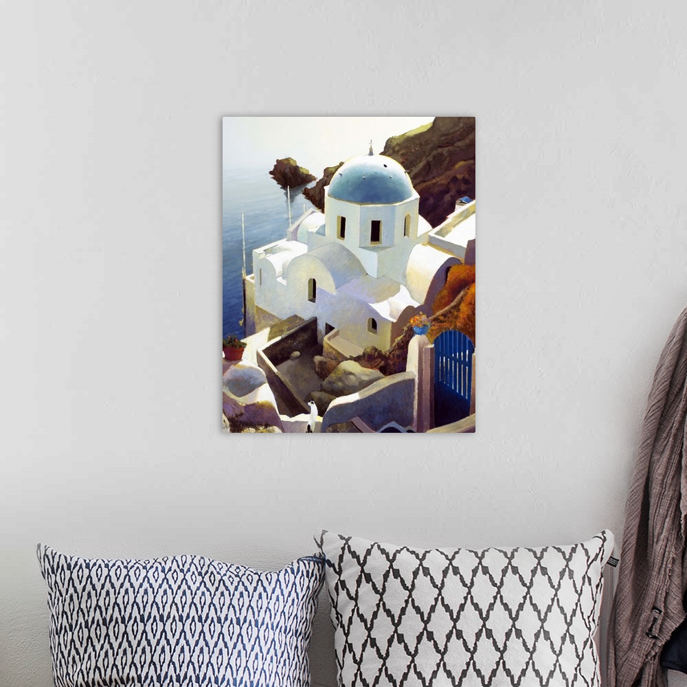 A bohemian room featuring Postmark Santorini