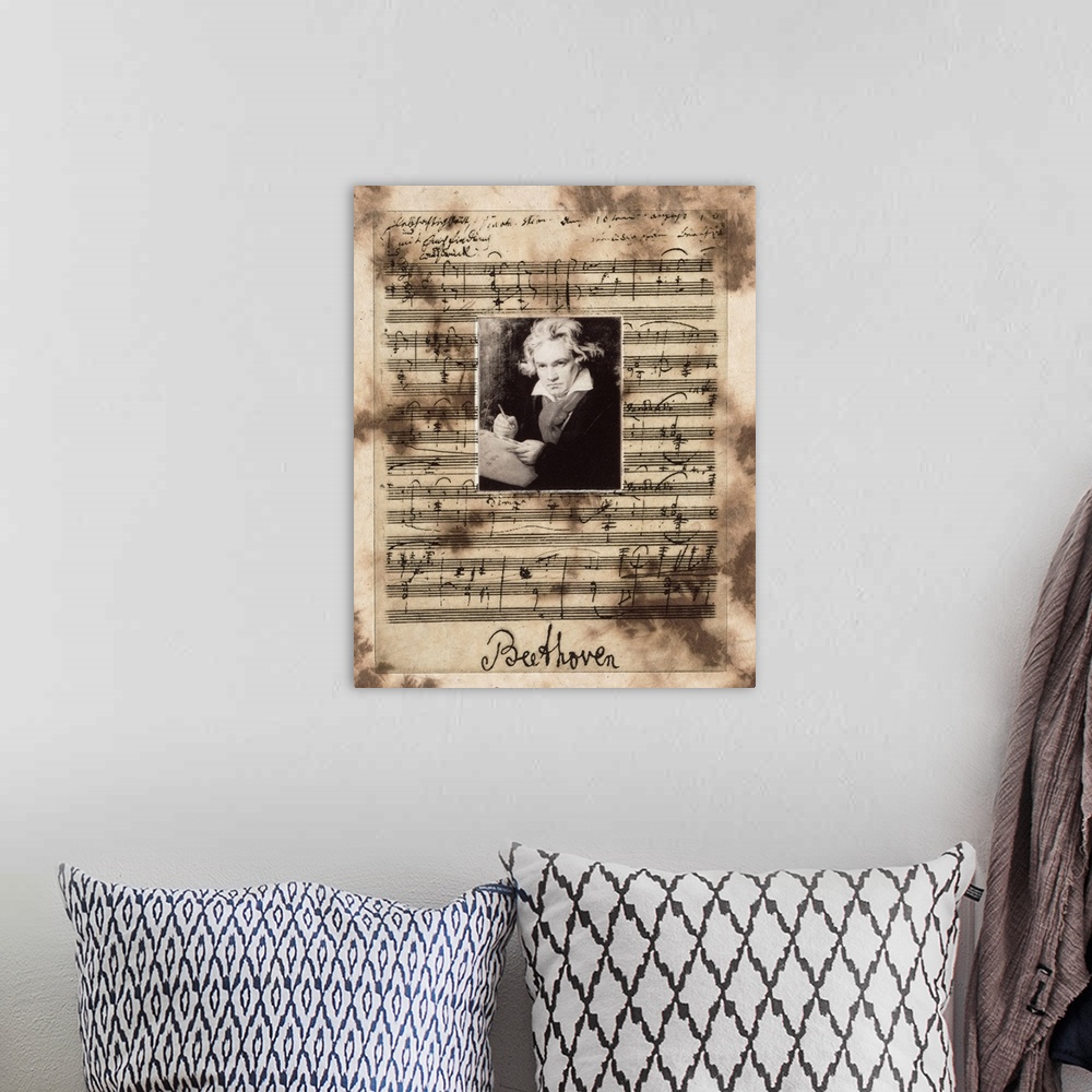 A bohemian room featuring Principles of Music-Beethoven