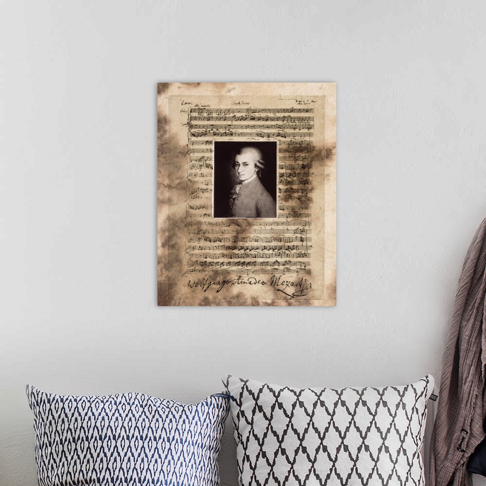 A bohemian room featuring Principles of Music-Mozart