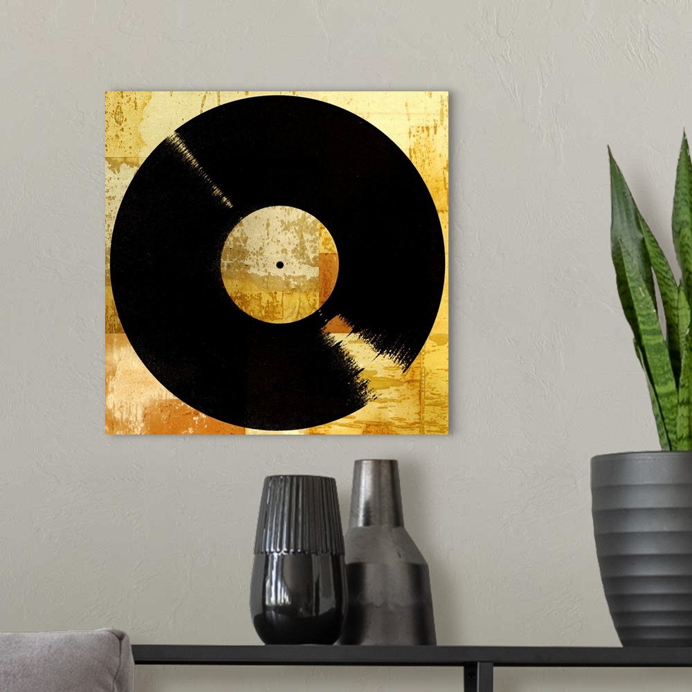 A modern room featuring Record Collage