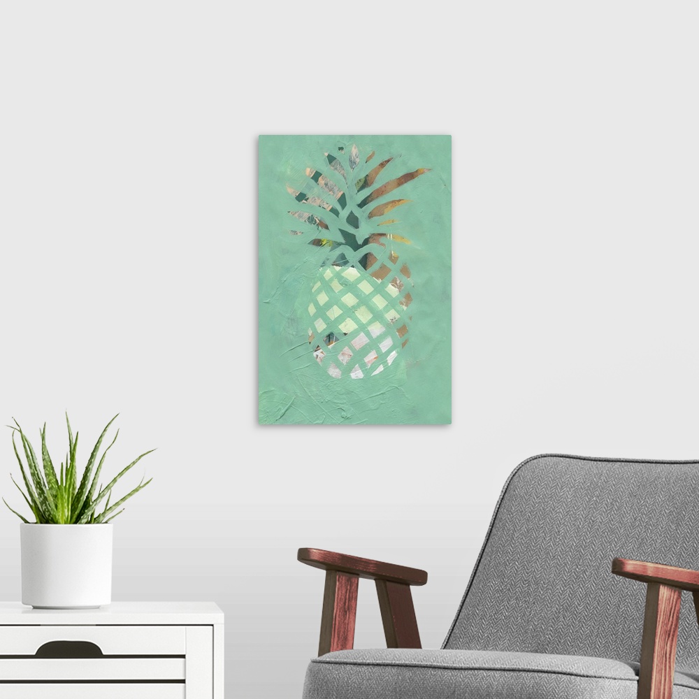 A modern room featuring Relief Pineapple