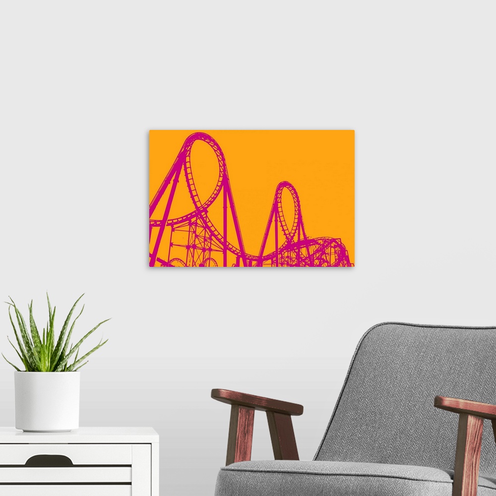 A modern room featuring Rollercoaster