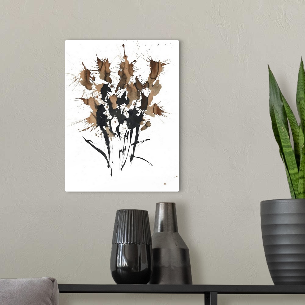 A modern room featuring Sepia Florals 4