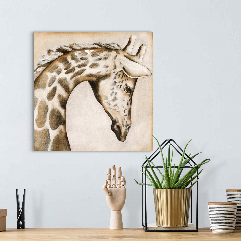 A bohemian room featuring Serengeti Giraffe